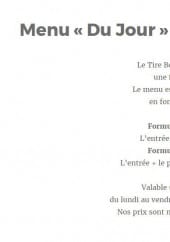 Menu Le Tire Bouchon - Menu du jour 