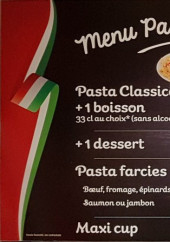 Menu Paoza Pasta - Les menus pasta