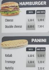 Menu Kebab D'Or - Les hamburgers, paninis et assiettes