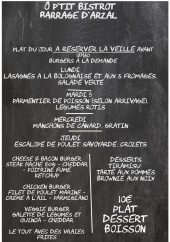 Menu Ô P’tit Bistrot - Exemple de menu