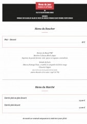 Menu Le boeuf qui fume - Les menus