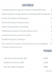 Menu Robic - Entrées, viandes et poissons