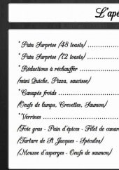 Menu Maison Cailloce - Apéritifs