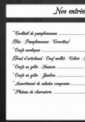 Menu Maison Cailloce - Entrées froides