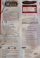 Menu Le Winch - Les entrées, plats, salades, ...