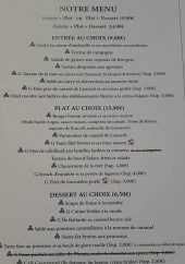 Menu Le Bistrot du Marin - Les menus 