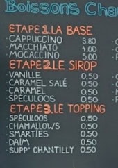Menu Le Kafé Iodé - Exemple de menu