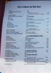 Menu Chez Sandrine - Les crêpes
