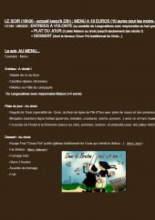 Menu Ti Beudeff - Un exemple de menu du jour
