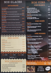 Menu Le Neisson - Les glaces, desserts et vins,...