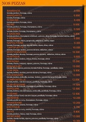 Menu Caudan pizzas - Les pizzas