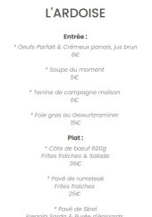 Menu La Cantoche - Les entrées et plats