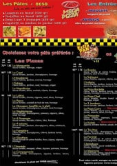 Menu Mega Pizza - Les pizzas, pâtes, entrées et tex-mex