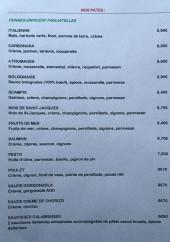 Menu Casa Italia - Les pates