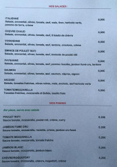 Menu Casa Italia - Les salades et paninis