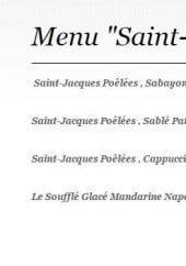 Menu Aux Poulbots Gourmets - Le menu Saint Jacques 