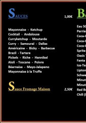 Menu La Frite'Rit Belge - Sauces et boissons