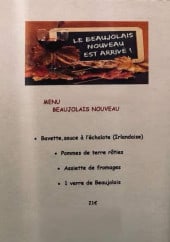 Menu Le Resto - Le menu beaujolais