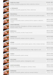 Menu Fredy pizza - Les pizzas page 2