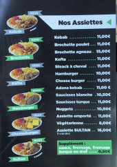 Menu Sultan Kebab - Les assiettes