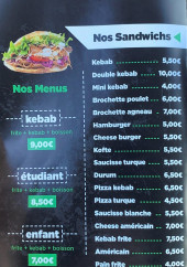 Menu Sultan Kebab - Les sandwichs
