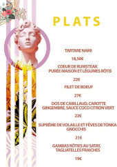 Menu Nami - Les plats