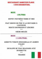 Menu Ramstein Plage - Exemple de menu du jour