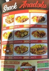 Menu Snack Anadolu - Assiettes et spéciale chichen