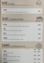 Menu Casa Pizza - Les entrées, salades et flammes