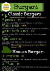 Menu Fresh Food - Les burgers