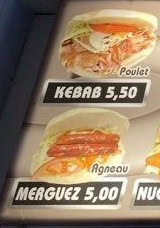 Menu Ulker Kebab - Les sandwichs, hamburgers, ...