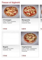 Menu Pizza Tradition - Les pizzas finesse et légèreté: marguarita, napolitaine,..