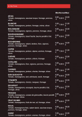 Menu Pizza Nuova - Les pizzas