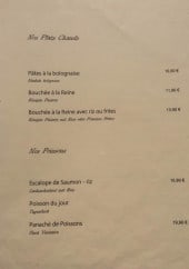 Menu Le Villageois - Plats chauds et poissons 