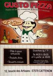 Menu Gusto Pizza - Carte et menu Gusto Pizza Cattenom