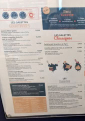 Menu Crêperie Suzette - La carte