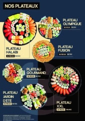 Menu H-Sushi - Les plateaux