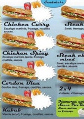 Menu Pizz'burg - Sandwichs