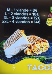 Menu Primavera - Les tacos et burgers
