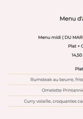 Menu yummy Place - Menu midi