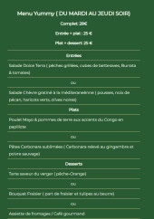 Menu yummy Place - Menu yummy