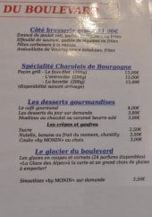 Menu Café du Boulevard - grillades, spécialités, desserts