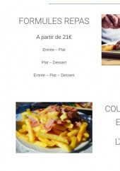 Menu Les Terrasses du Lac - La carte