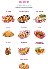 Menu Holly's Diner - Les starters