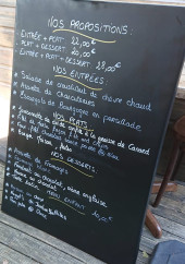 Menu Auberge de la Queue du Lac - L'ardoise