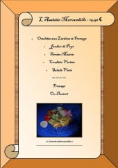 Menu Le Clos de la Bussière - assiettes