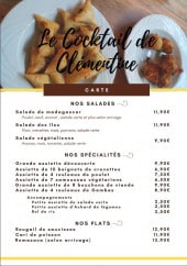 Menu Le Cocktail de Clémentine - salades, spécialités, plats