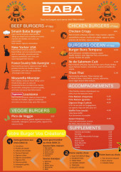 Menu Baba Burger & Poké - Menu smash
