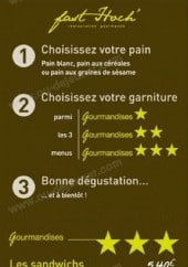 Menu Fast hoch - Les sandwiches et la formule 9.20€