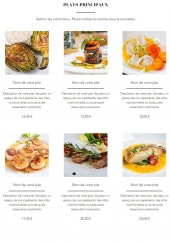 Menu Grillmania - Les plats principaux